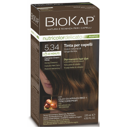 BIOKAP DELICATO RAPID barva na vlasy / 5.34 Medově kaštanová Biokap - 135 ml