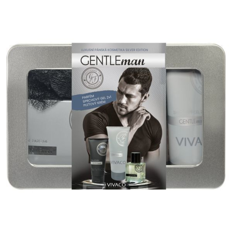 Dárkové balení Gentleman Silver Edition v plechovém obalu Vivaco