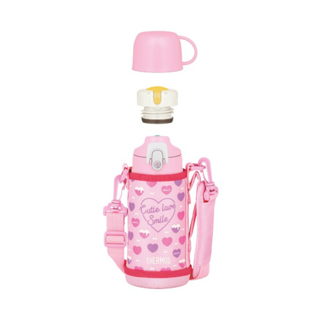 Dětská termoska s dvěma uzávěry / růžová Thermos - 600 ml