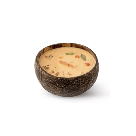 Svíčka v kokosu / vůně Santalwood & Tangerine Tropikalia - 500 g