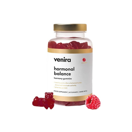 Hormonalní rovnováha / gumové bonbony / malina Venira - 60 ks
