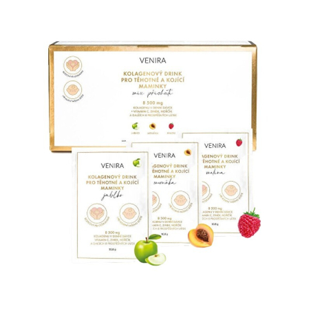Premium kolagenový drink pro těhotné a kojicí maminky mix 3 příchutí 30 x Venira - 10,8 g