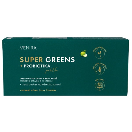 Super Greens + probiotika jablko Venira - 336 g