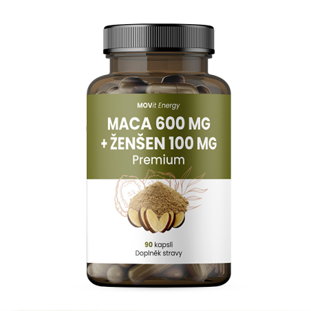 Maca 600 mg + Ženšen 100 mg, MOVit Energy - 90 kapslí