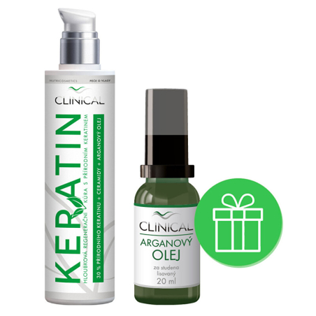 Keratin kúra 100 ml + Arganový olej Clinical - 20 ml