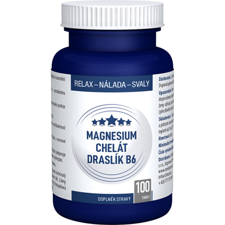 Magnesium chelát + Draslík B6 Clinical - 100 tablet