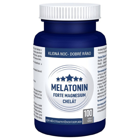 Melatonin Forte Magnesium chelát Clinical - 100 tablet