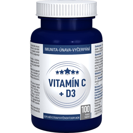 Vitamín C + D3 Clinical - 100 kapslí