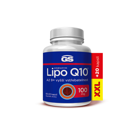 GS Koenzym Lipo Q10 100 mg 60 + 20 kapslí XXL GreenSwan