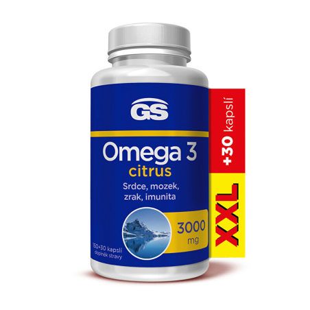 GS Omega 3 citrus 150 + 30 kapslí XXL GreenSwan
