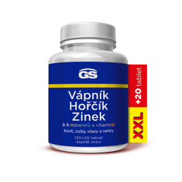 GS Vápník hořčík zinek 130 + 20 tablet XXL GreenSwan