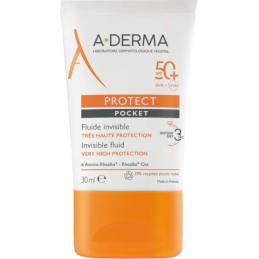 Sluneční fluid SPF 50 Protect Pocket (Vey High Protection Invisible Fluid) A-DERMA - 30 ml