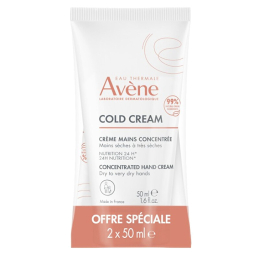 Sada krémů na ruce pro suchou až velmi suchou pokožku Cold Cream Avène - 2 x 50 ml
