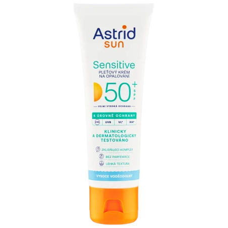 Pleťový krém na opalování Sensitive SPF 50+ Astrid - 50 ml