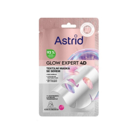 Textilní maska pro rozjasnění a vyhlazení pleti s niacinamidem Glow Expert 4D Astrid