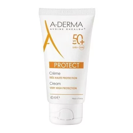 Ochranný krém pro suchou pleť SPF 50+ Protect (Fragrance-Free Sun Cream) A-DERMA - 40 ml