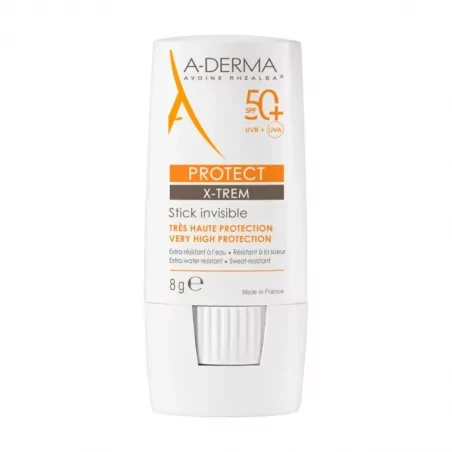 Ochranná tyčinka na opalování SPF 50+ Protect X-Trem (Invisible Sun Stick) A-DERMA - 8 g