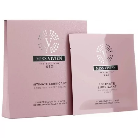 Jednorázový lubrikační gel Coffee & Cream (Intimate Lubricant) Miss Vivien - 3 x 6 ml