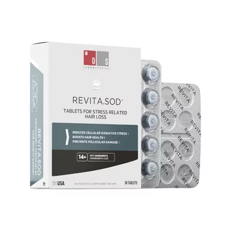 Antioxidační tablety na vypadávání vlasů způsobené stresem Revita.SOD DS Laboratories - 30 tbl.