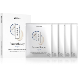 Sada hydratačních plátýnkových masek FermentBeauty Yogurt Aveda - 5 x 23 g