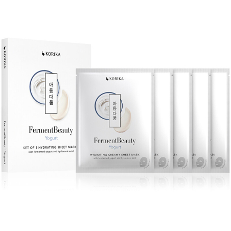 Sada hydratačních plátýnkových masek FermentBeauty Yogurt Aveda - 5 x 23 g
