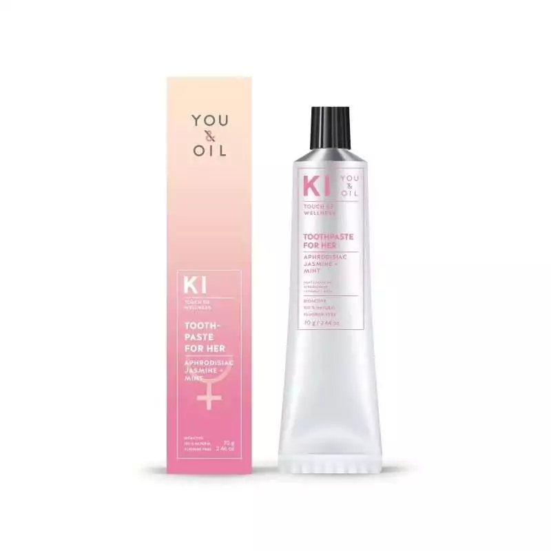 Afrodiziakální zubní pasta s jasmínem a mátou "Pro ni" You & Oil - 90 g Afrodiziakální zubní pasta s jasmínem a mátou "Pro ni" You & Oil - 90 g