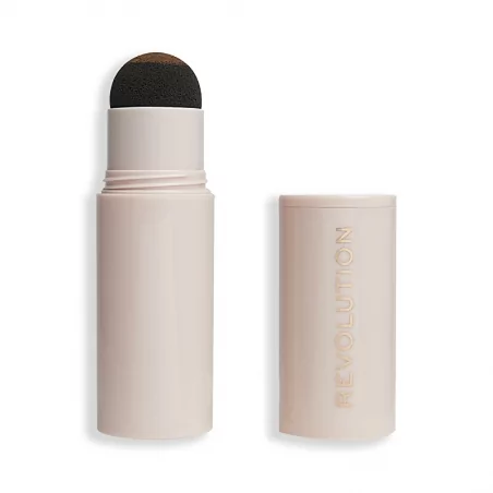 Pudr na obočí se šablonou (Brow Powder Stamp & Stencil Kit) Revolution / Odstín: Dark Brown - 0,65 g