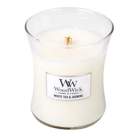 Vonná svíčka váza White Tea & Jasmine WoodWick - 275 g