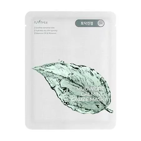 Zklidňující pleťová maska Mugwort (Calming Mask) Isntree - 10 ks