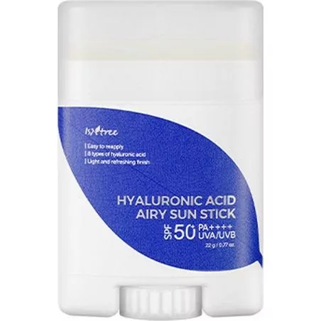 Opalovací krém v tyčince SPF 50+ Hyaluronic Acid (Airy Sun Stick) Isntree - 22 g