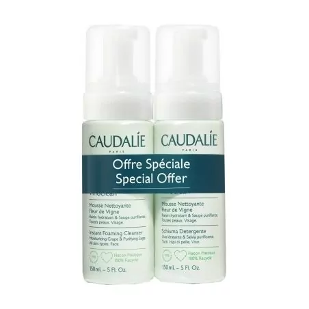 Sada čisticích pěn Vinoclean (Instant Foaming Cleanser Duo) Caudalie - 2 x 150 ml