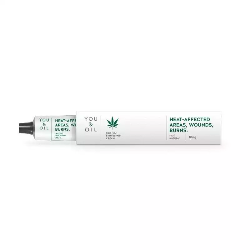 Hojivý krém na rány a popáleniny s 5% obsahem CBD You & Oil - 10 ml Hojivý krém na rány a popáleniny s 5% obsahem CBD You & Oil - 10 ml
