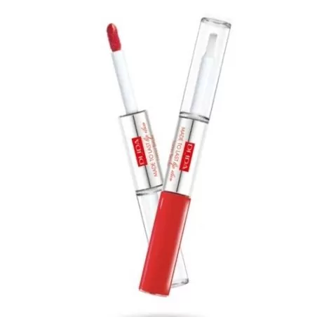 Dlouhotrvající tekutá rtěnka Made To Last Lip Duo (Liquid Lip Colour) PUPA Milano / Odstín: 004 Geranium Fuchsia - 2 x 4 ml