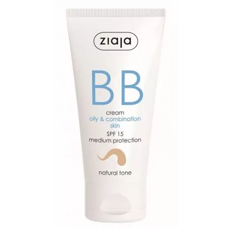 BB krém pro mastnou, smíšenou pleť tón přirozený SPF15 Ziaja - 50 ml