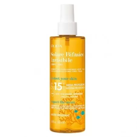 Dvoufázový sprej na opalování SPF 15 (Invisible Two-Phase Sunscreen) PUPA Milano - 200 ml