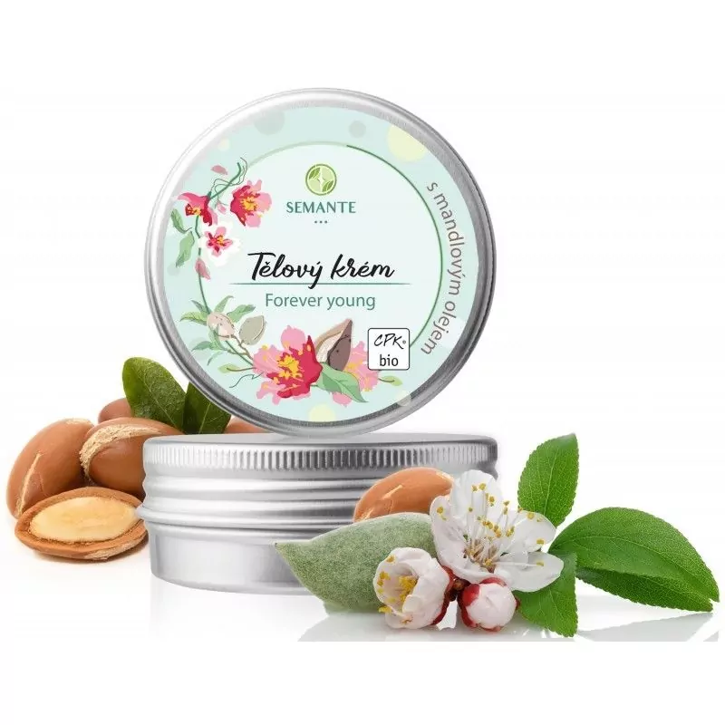 Vyživující tělový krém s mandlovým olejem "Forever young" BIO - 50 ml Vyživující tělový krém s mandlovým olejem "Forever young" BIO - 50 ml
