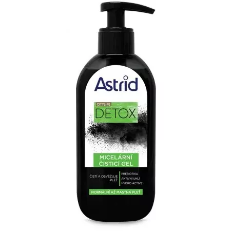 Micelární čisticí gel pro normální až mastnou pleť Detox Astrid - 200 ml