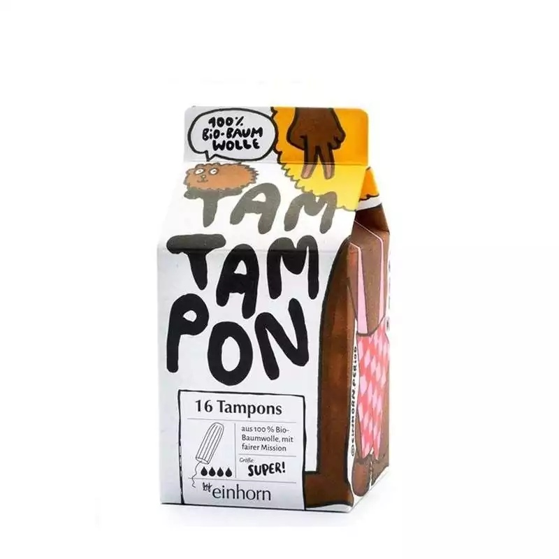 Tampony TamTampon Super z hypoalergenní z bio bavlny Einhorn - 16 ks Tampony TamTampon Super z hypoalergenní z bio bavlny Einhorn - 16 ks