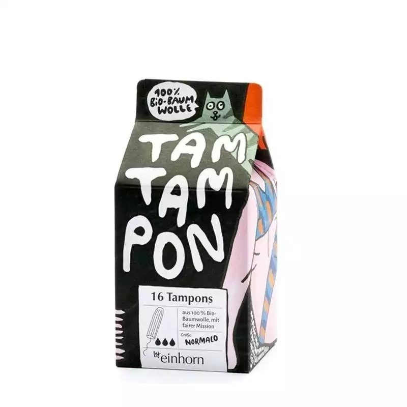 Tampony TamTampon Normalo z hypoalergenní z bio bavlny Einhorn - 16 ks Tampony TamTampon Normalo z hypoalergenní z bio bavlny Einhorn - 16 ks