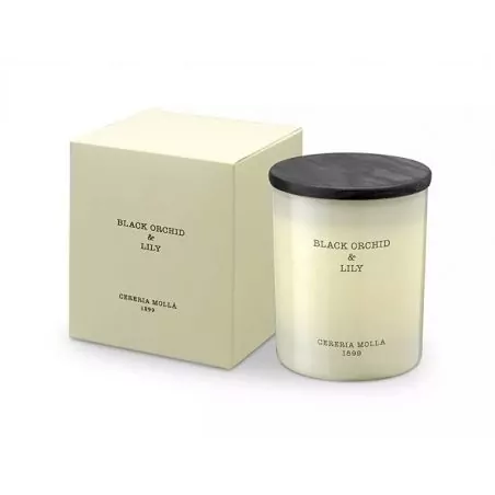 Vonná svíčka krémová Black Orchid & Lily (Candle) Cereria Mollá - 230 g