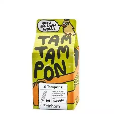 Tampóny TamTampon Piccolo z hypoalergénnej z bio bavlny Einhorn - 16 ks