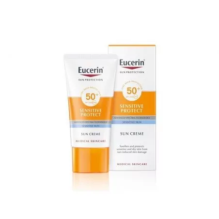 Vysoce ochranný krém na opalování na obličej Sensitive Protect SPF 50+ Eucerin - 50 ml