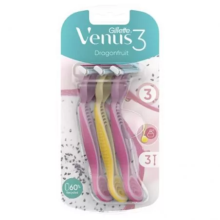 Jednorázová dámská holítka Venus 3 Dragonfruit Gillette - 3 ks