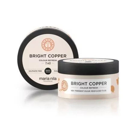 Jemná vyživující maska bez permanentních barevných pigmentů 7.40 Bright Copper (Colour Refresh Mask) Maria Nila - 750 ml