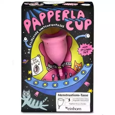 Menstruační kalíšek papperlacup velikosti S Einhorn