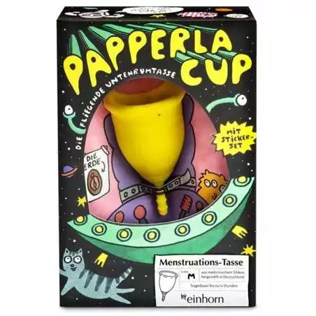 Menštruačný kalíšok papperlacup veľkosti M Einhorn