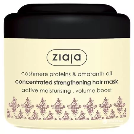 Posilující maska na vlasy s amarantovým olejem Cashmere (Concentrated Strengthening Hair Mask) 200ml Ziaja - 200 ml