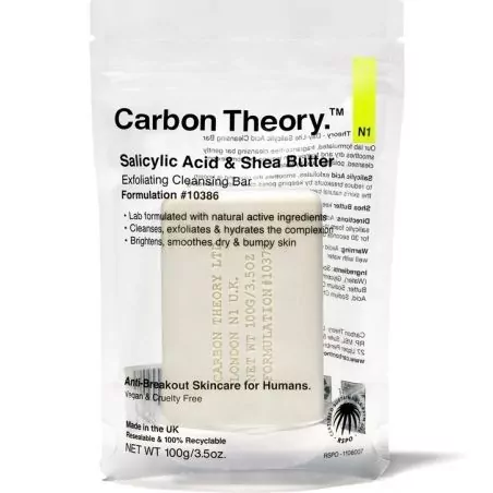 Čisticí pleťové mýdlo Salicylic Acid & Shea Butter (Exfoliating Cleansing Bar) Carbon Theory - 100 g