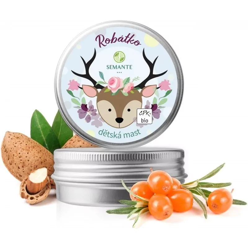Dětská zklidňující mast s rakytníkem "Robátko" BIO - 50 ml Dětská zklidňující mast s rakytníkem "Robátko" BIO - 50 ml