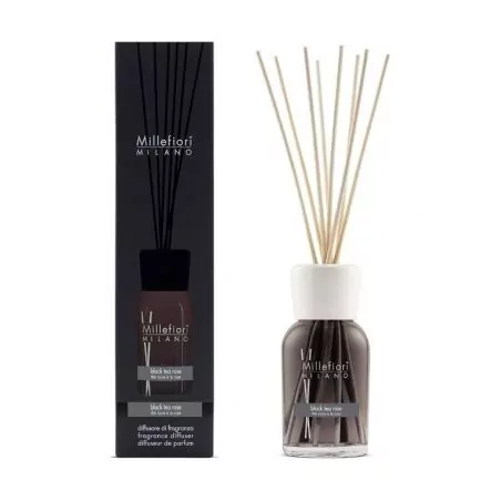 Aroma difuzér Natural Černý čaj a růže Millefiori Milano - 250 ml